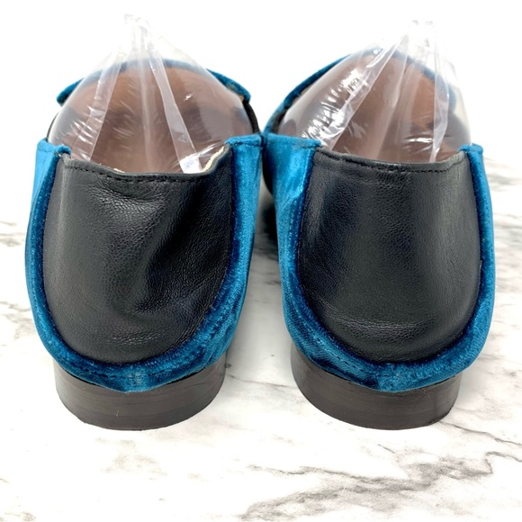 J. Crew Blue Velvet Step Back Convertible Smoking Loafers 6.5 Preppy Academia - Picture 5 of 12